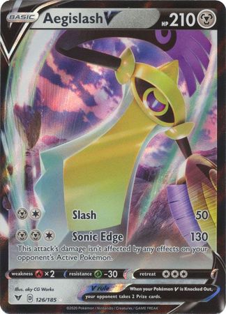 Aegislash V - 126/185 - SWSH Vivid Voltage -  Ultra Rare